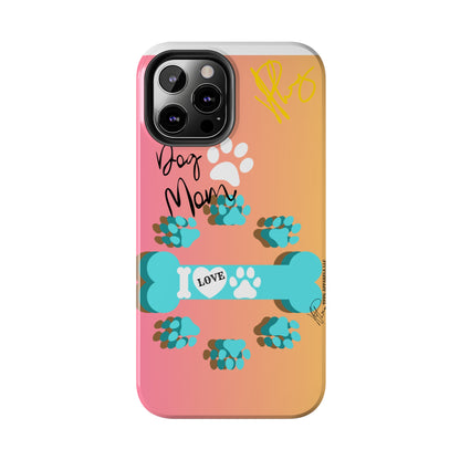 One of our Cutest "Dog Mom" Pet Designs (in a Multi-Colored Base Color) Verision from the 'TPPG Collection' Line carries Several sizes of the "iPhone Series" Tough Phone Cases