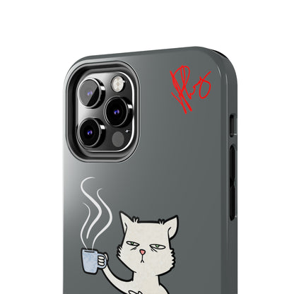 Another Lovely Grey - Cutie "Coffee Cat" Pet Design Verision from the 'TPPG Collection' Line carries Several sizes of the "iPhone Series" Tough Phone Cases