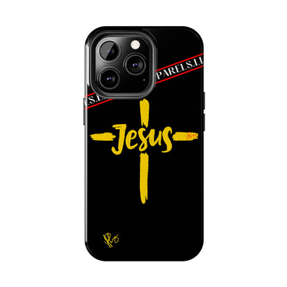 'iPhone Case' of A "Jesus/Faith" (Black)-Cute Cross Design 'TPPG Faith Collection'