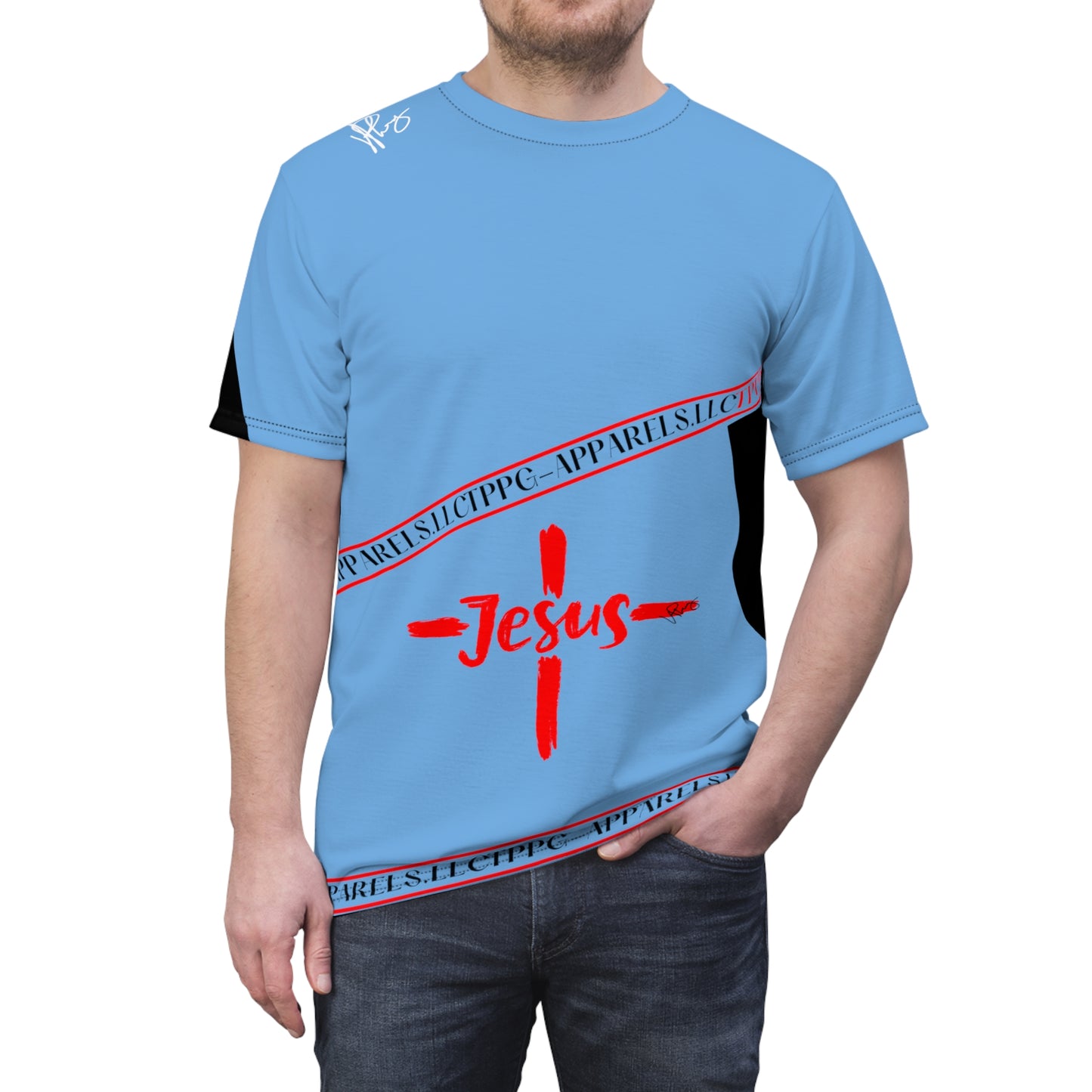 Unisex T-Shirt "Blue/Black" (Jesus/Faith) Design