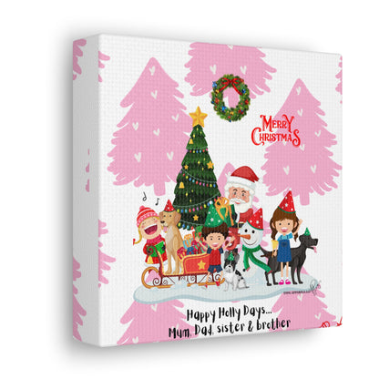 Happy Holidays-"TPPG Brand Christmas Collection" - Canvas Gallery Wraps "- in Bold colors