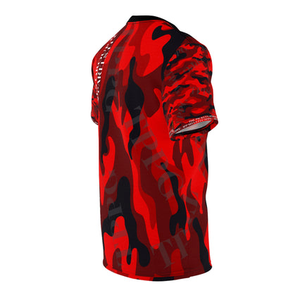 "TPPG-Apparels" Presents a Sleek Casual Red Camo 'Tagless' Premium Style Casual Unisex T-Shirt