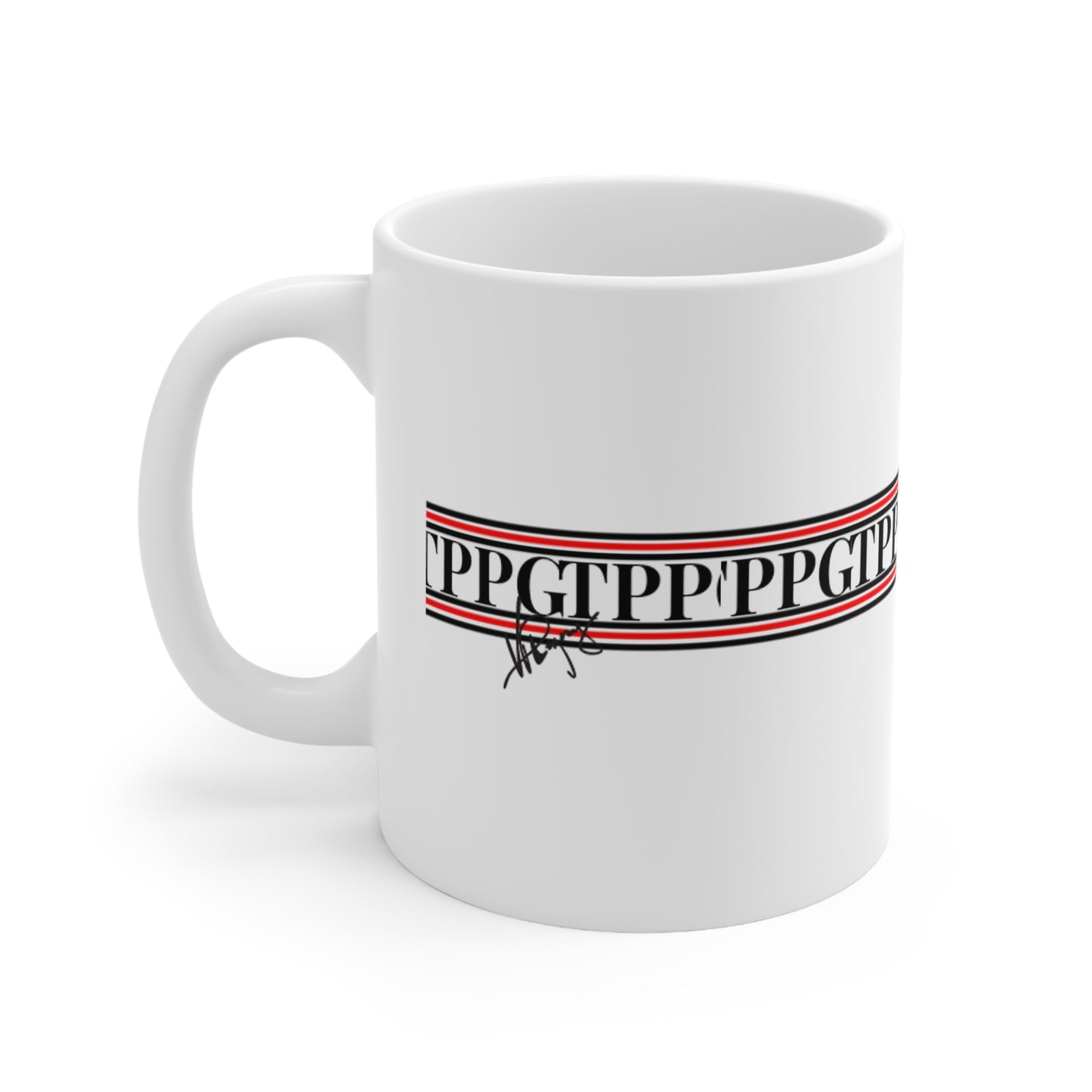 11oz White 'TPPG" Brand Ceramic Mug from the 'TPPG-Apparels' Collection