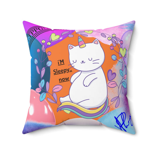 (Children) Spun Polyester ('1 Side') Square Pillow (4 sizes-Crusta Bgd) - By: "TPPG KIds Collection"