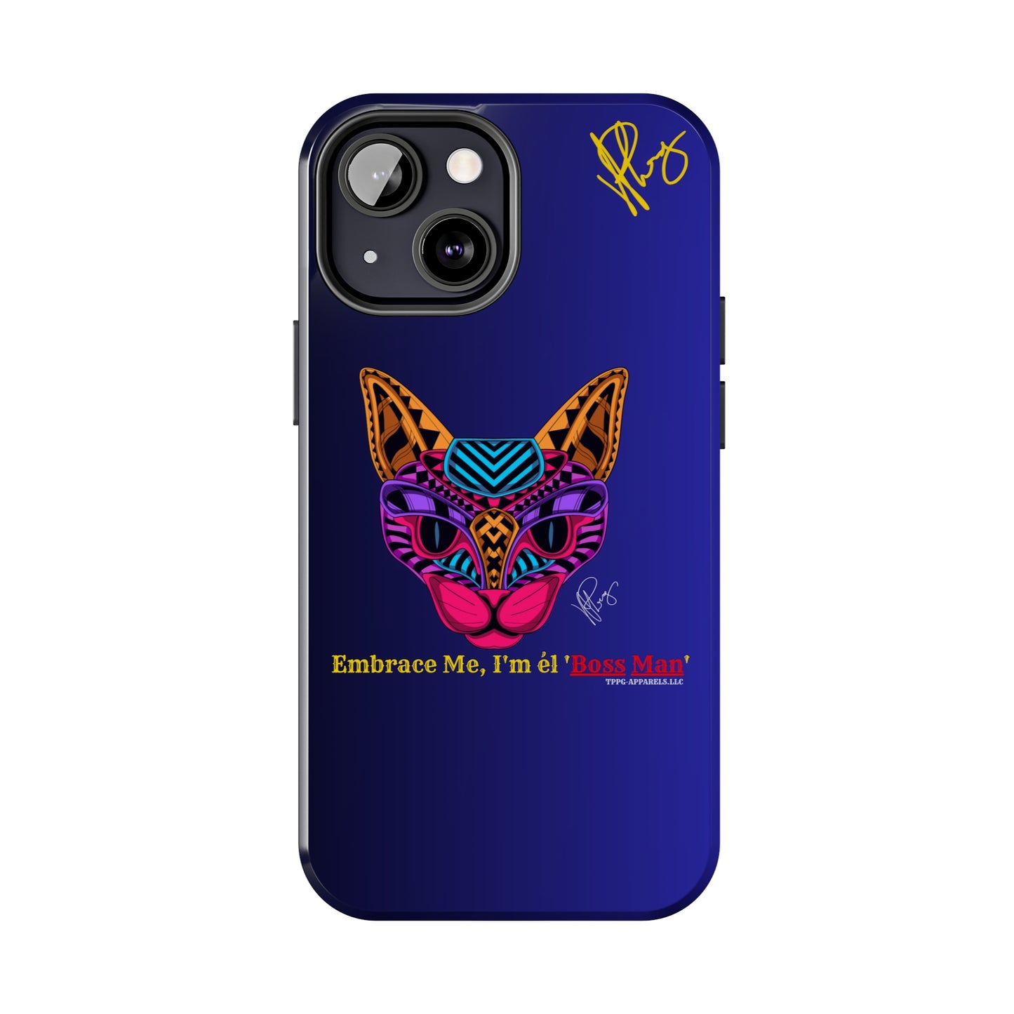 Cat Designs Phone Cases - iPhone/Samsung Galaxy & Google Pixel (Purple/Blue-Multi-Colored)