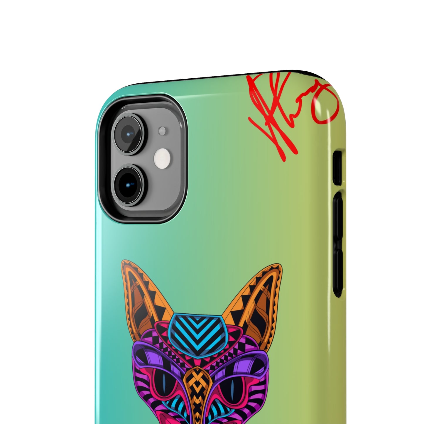 Pets Designed Phone Cases - iPhone/ Samsung Galaxy & GooglePixel ("Embrace Me.."1) (Green/Yellow Hue Color)