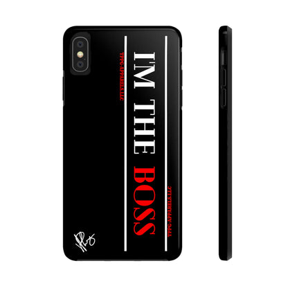 Our Design ("I'm the BOSS") Verision from the 'TPPG Collection' Line carries several sizes of the "iPhone Series" Tough Phone Cases