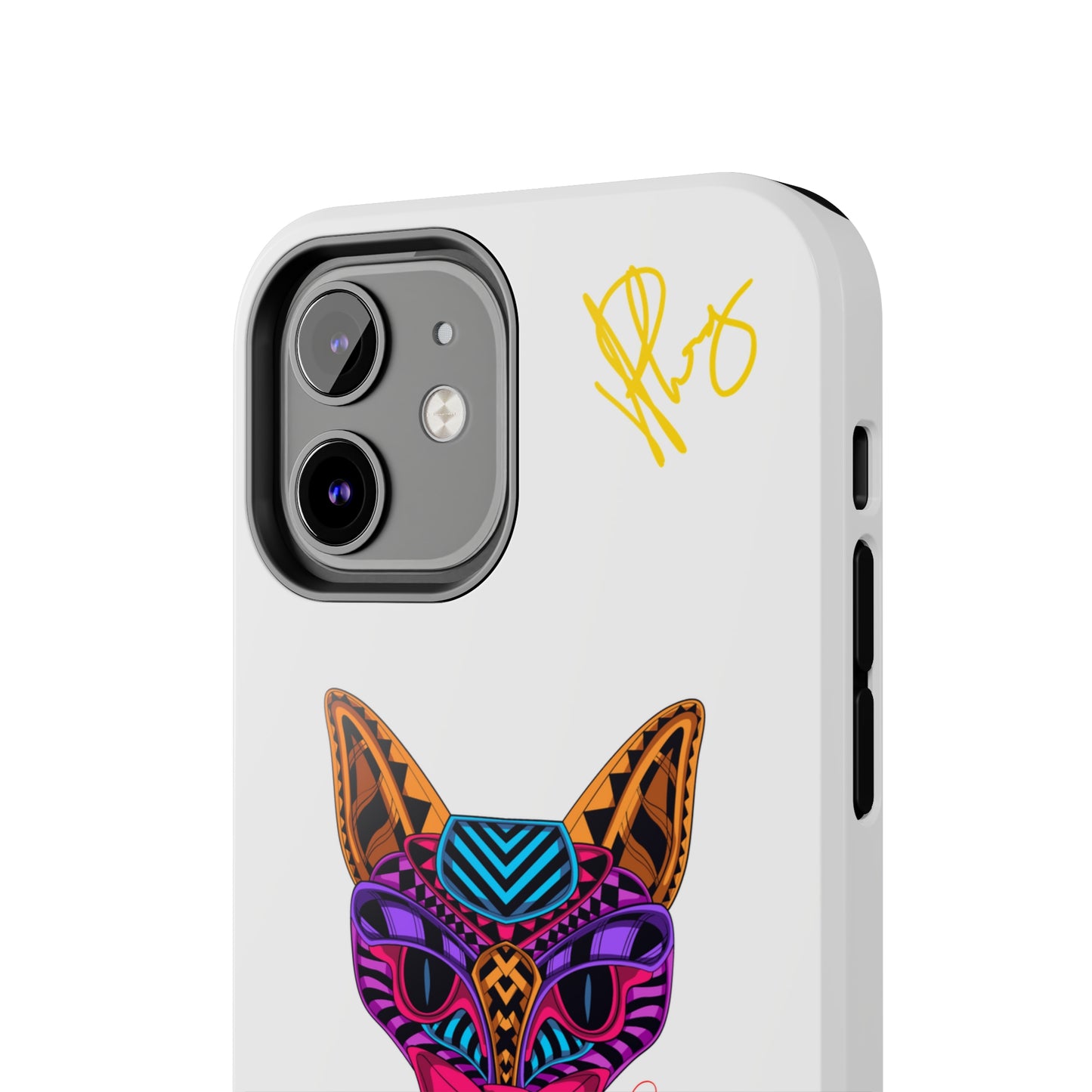 Cat Custom Designs Phone Cases - iPhone/Samsung Galaxy & Google Pixel (Multi-Colored White)