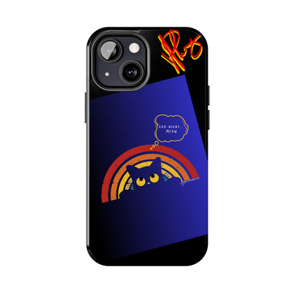 Our Cutest "Goo Night Meow.." Pet Designs (in a Bold Purple/Blue/Black Base Color) Verision from the 'TPPG Collection' Line carries Several sizes of the "iPhone Series" Tough Phone Cases