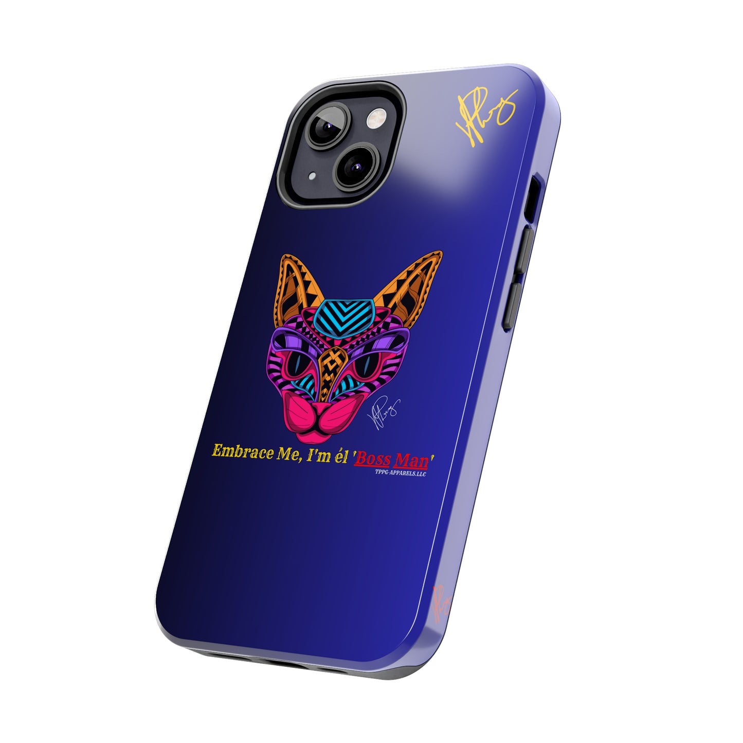 Cat Designs Phone Cases - iPhone/Samsung Galaxy & Google Pixel (Purple/Blue-Multi-Colored)