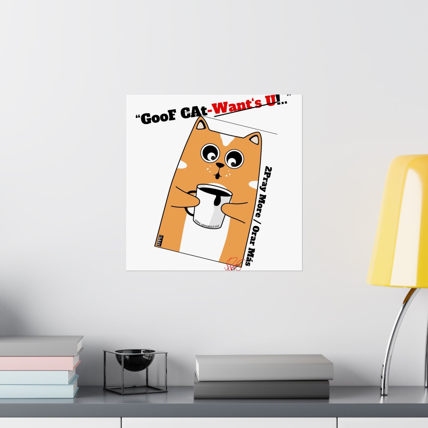 Vertical "GooF CAt" Matte Posters