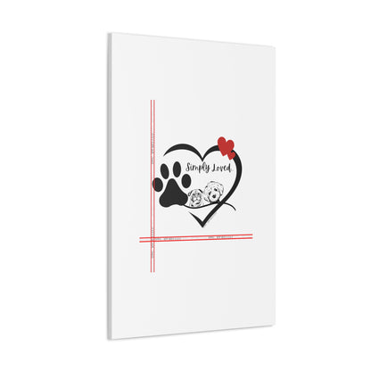 From our "TPPG Brand Pet Collection" - Canvas Gallery Wraps " Simply Loved"- in White