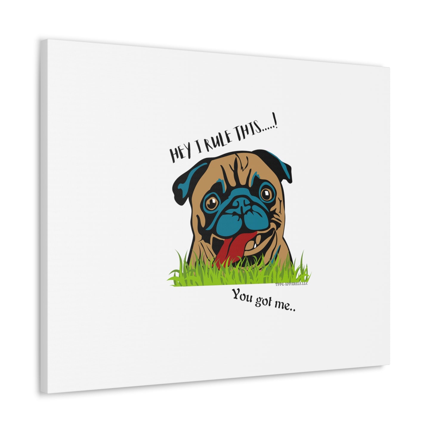 From our "TPPG Brand Pet Collection" ('HEY, I Rule This..")- Canvas Gallery Wraps - on White