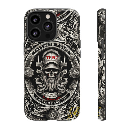 "Father God" iPhone/Google Pixel & Samsung Tough Phone Case (Black/Red & Grey)