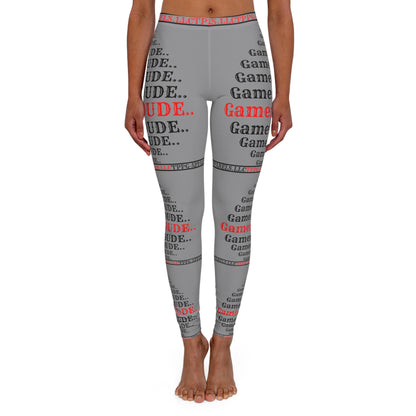 Another design of our Sexy & Stylish (Grey) Women's "Gamer" Spandex Leggings with different sizes By:"TPPG-Apparels" Stylish Brands