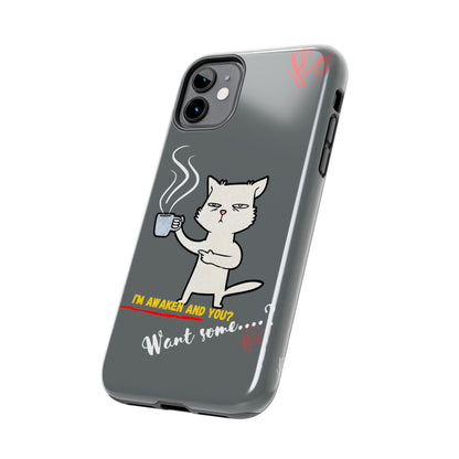 Another Lovely Grey - Cutie "Coffee Cat" Pet Design Verision from the 'TPPG Collection' Line carries Several sizes of the "iPhone Series" Tough Phone Cases