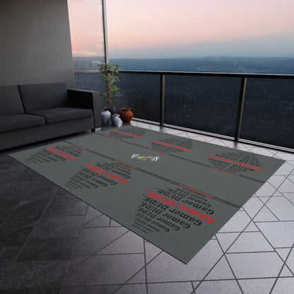 'Gamer' Style Grey Durable Outdoor Rug