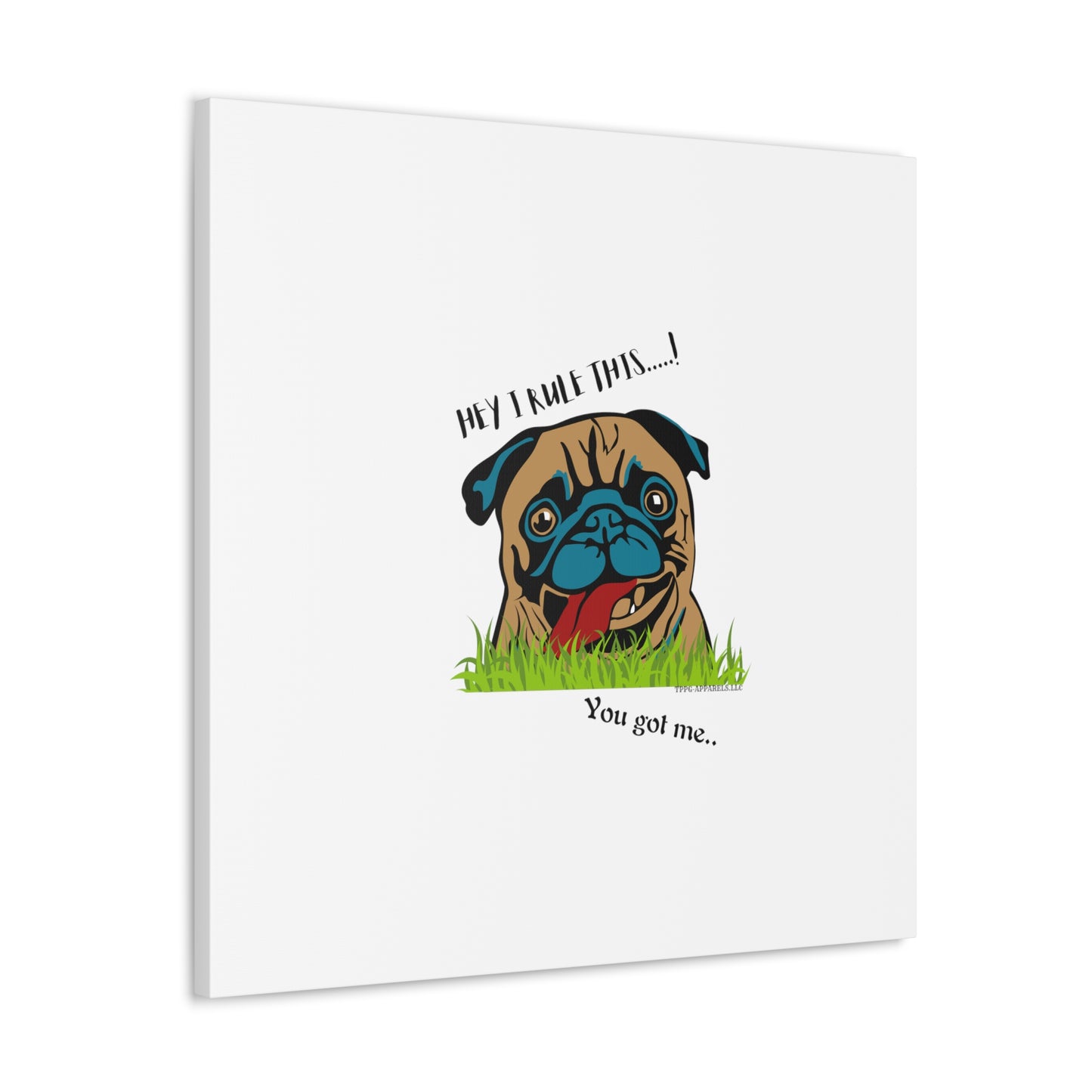 From our "TPPG Brand Pet Collection" ('HEY, I Rule This..")- Canvas Gallery Wraps - on White