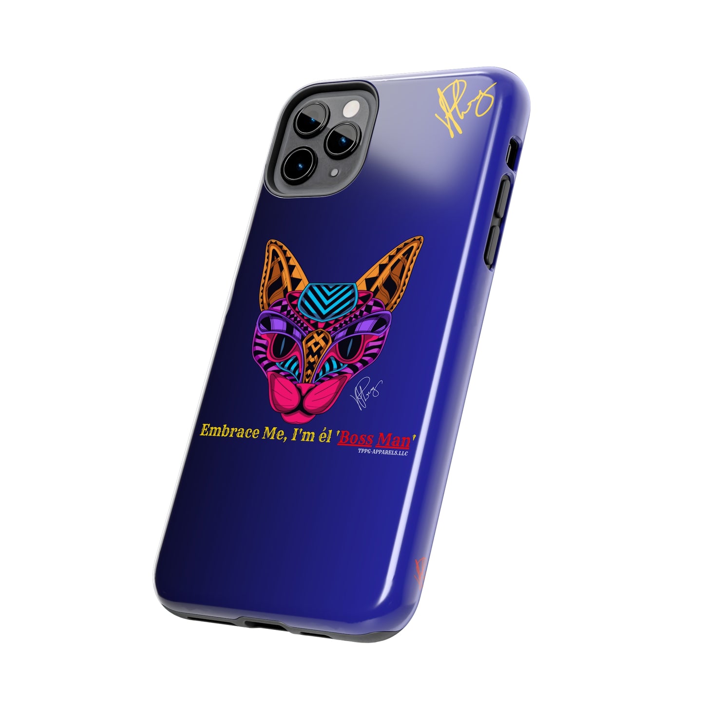 Cat Designs Phone Cases - iPhone/Samsung Galaxy & Google Pixel (Purple/Blue-Multi-Colored)