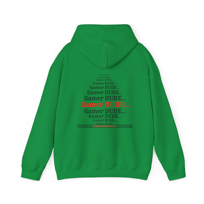 Hey our multi-colors "Gamer" Style (Back & Front Facing) Design Print Unisex Heavy Blend™ Hooded Sweatshirt - 6 sizes & 10 colors to choose from