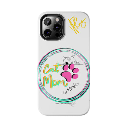 Guys Another one of our Cutest "Cat Mom" Pet Designs (in a White Base Color) Verision from the 'TPPG Collection' Line carries Several sizes of the "iPhone Series" Tough Phone Cases