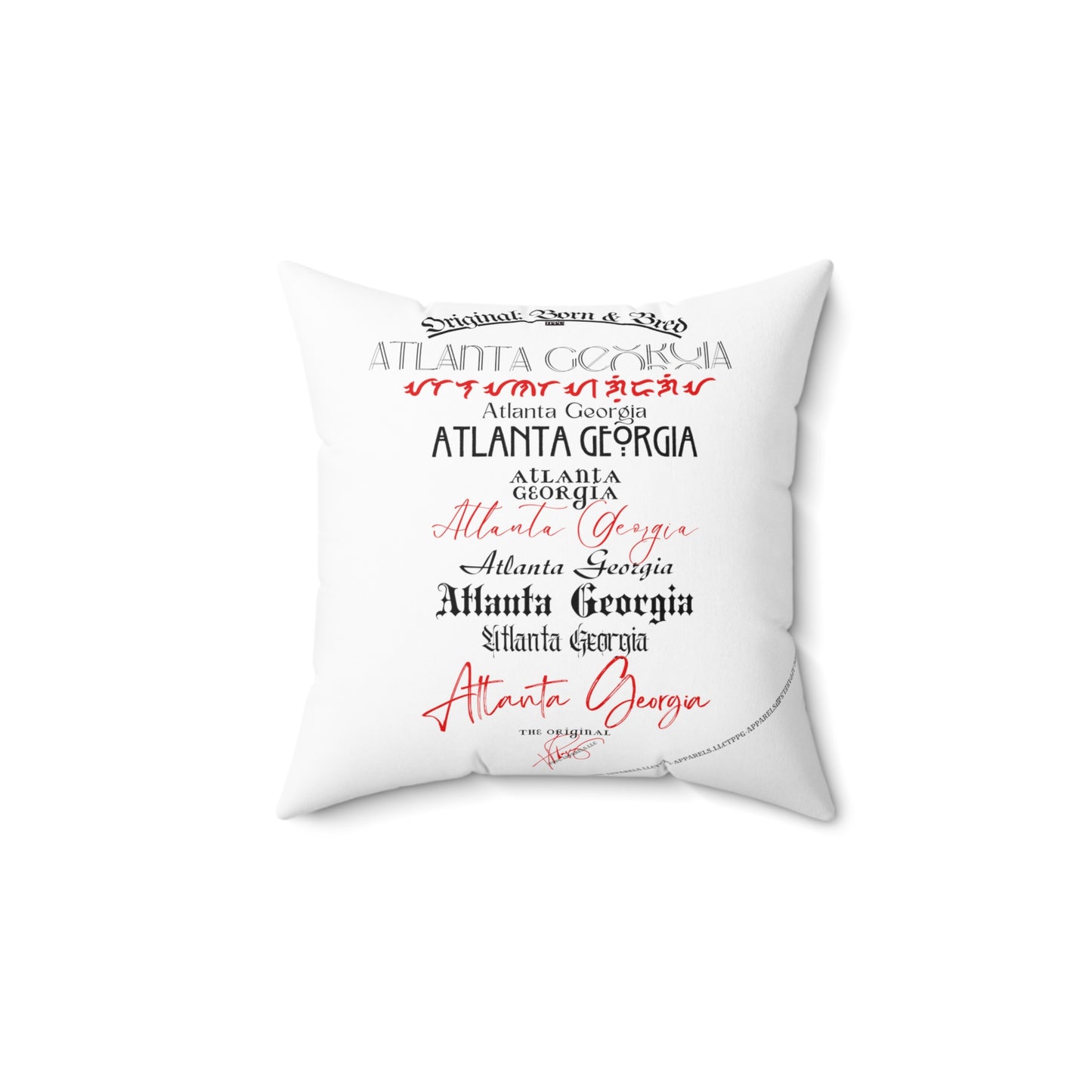 "Original-Atlanta Born & Bred" Square Pillow