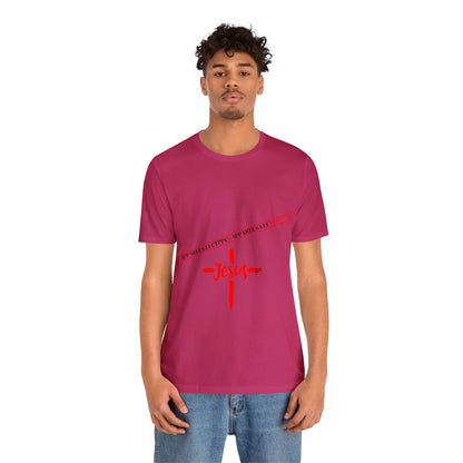 Unisex Jersey Short Sleeve Tee - 'Jesus/Faith' Design Style in Several colors