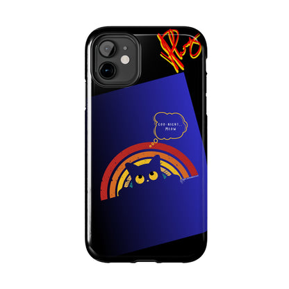 Our Cutest "Goo Night Meow.." Pet Designs (in a Bold Purple/Blue/Black Base Color) Verision from the 'TPPG Collection' Line carries Several sizes of the "iPhone Series" Tough Phone Cases