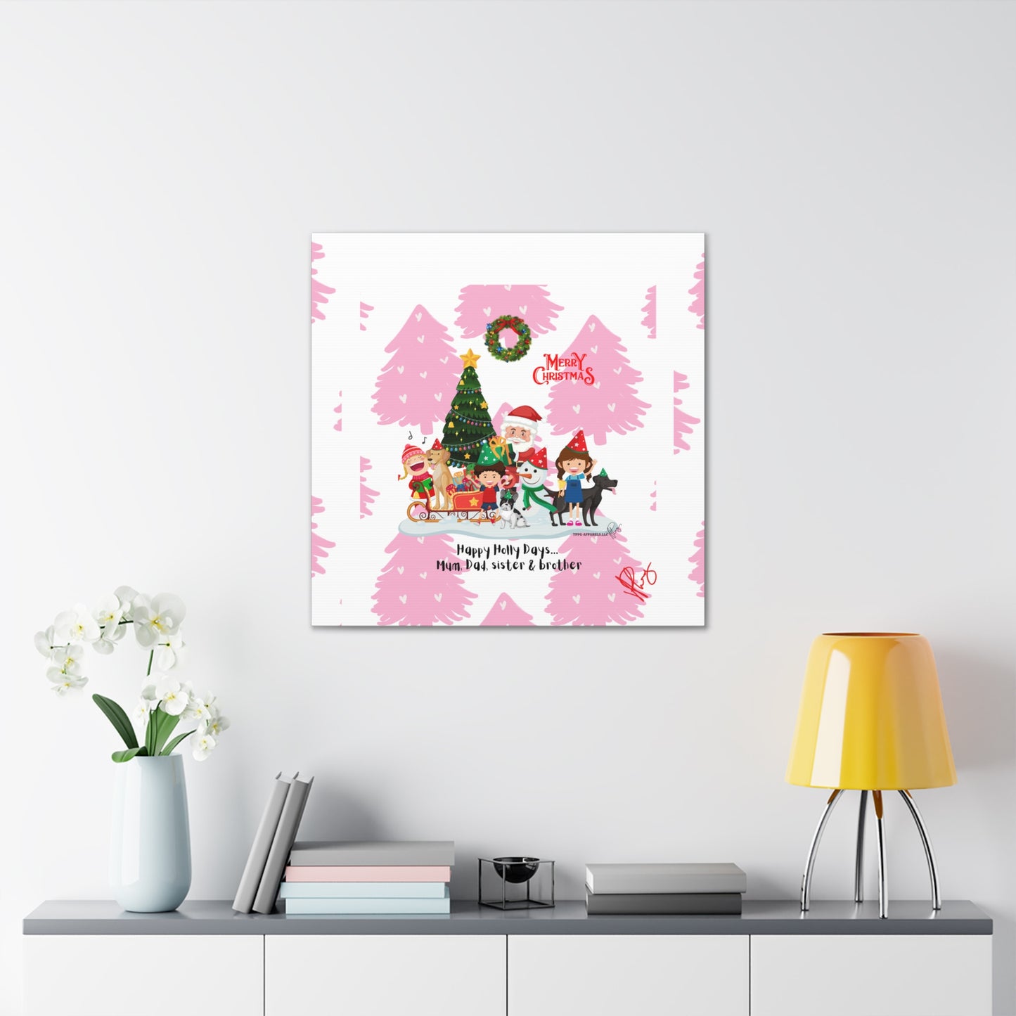 Happy Holidays-"TPPG Brand Christmas Collection" - Canvas Gallery Wraps "- in Bold colors