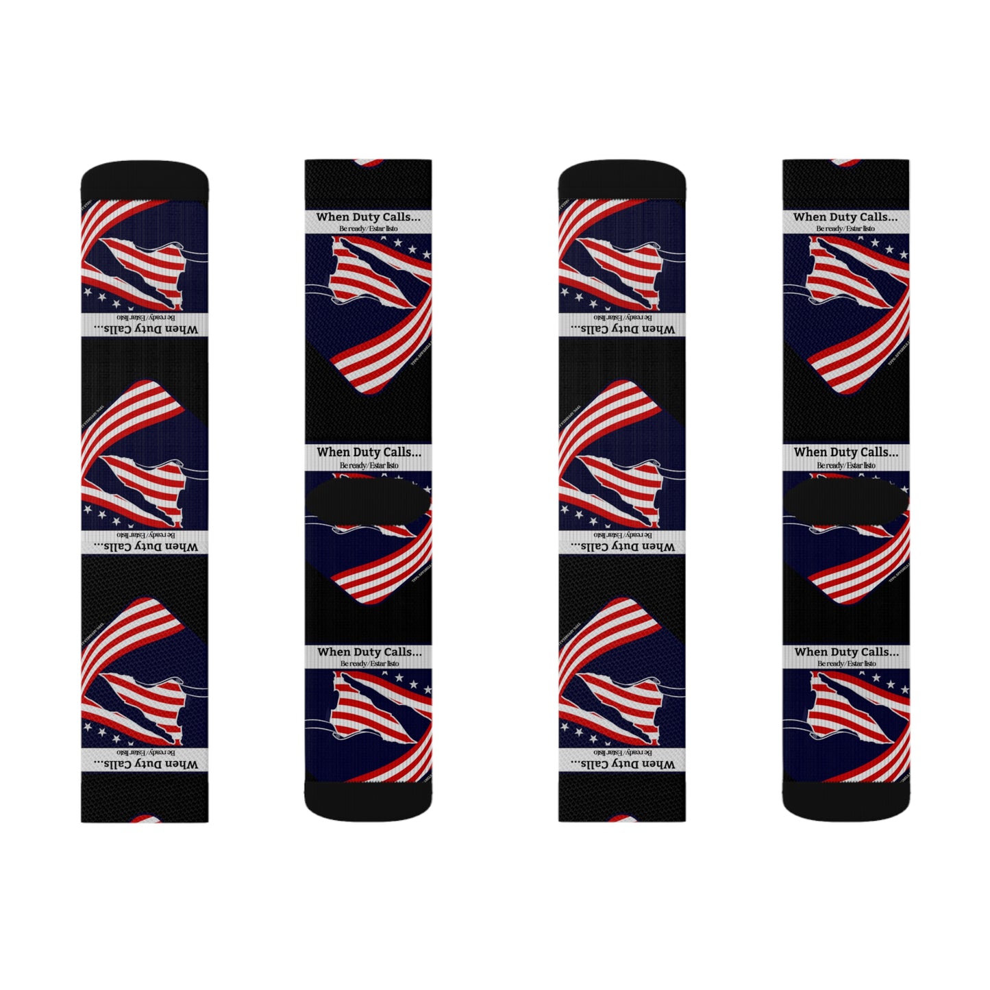 High Quality Cushioned 'TPPG Brand' Millitary Style "When Duty Calls" Design Socks