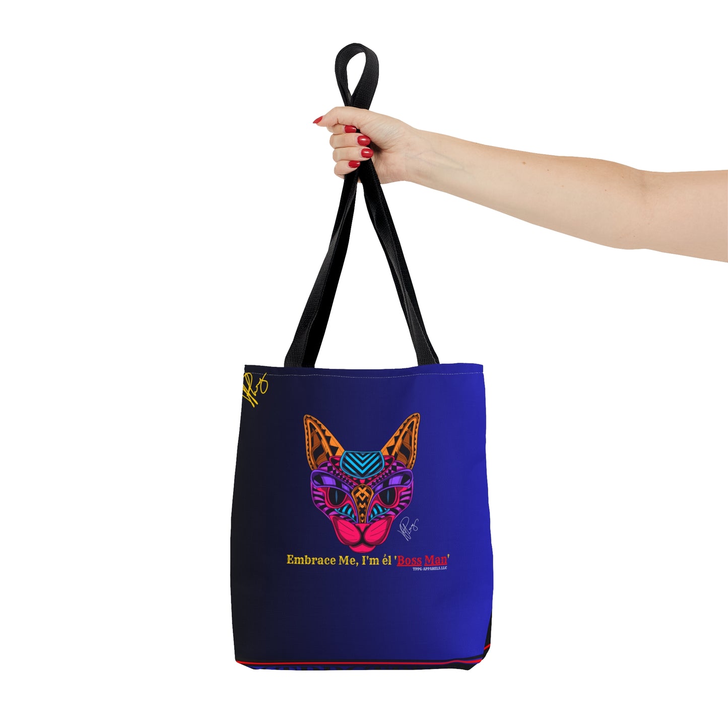 Stylish (Cat-I'm Boss Man) Tote from the "TPPG-Apparels" Brand Tote in 3ct. different sizes. Always handy for any carrying all things necessary for any casual occasion.