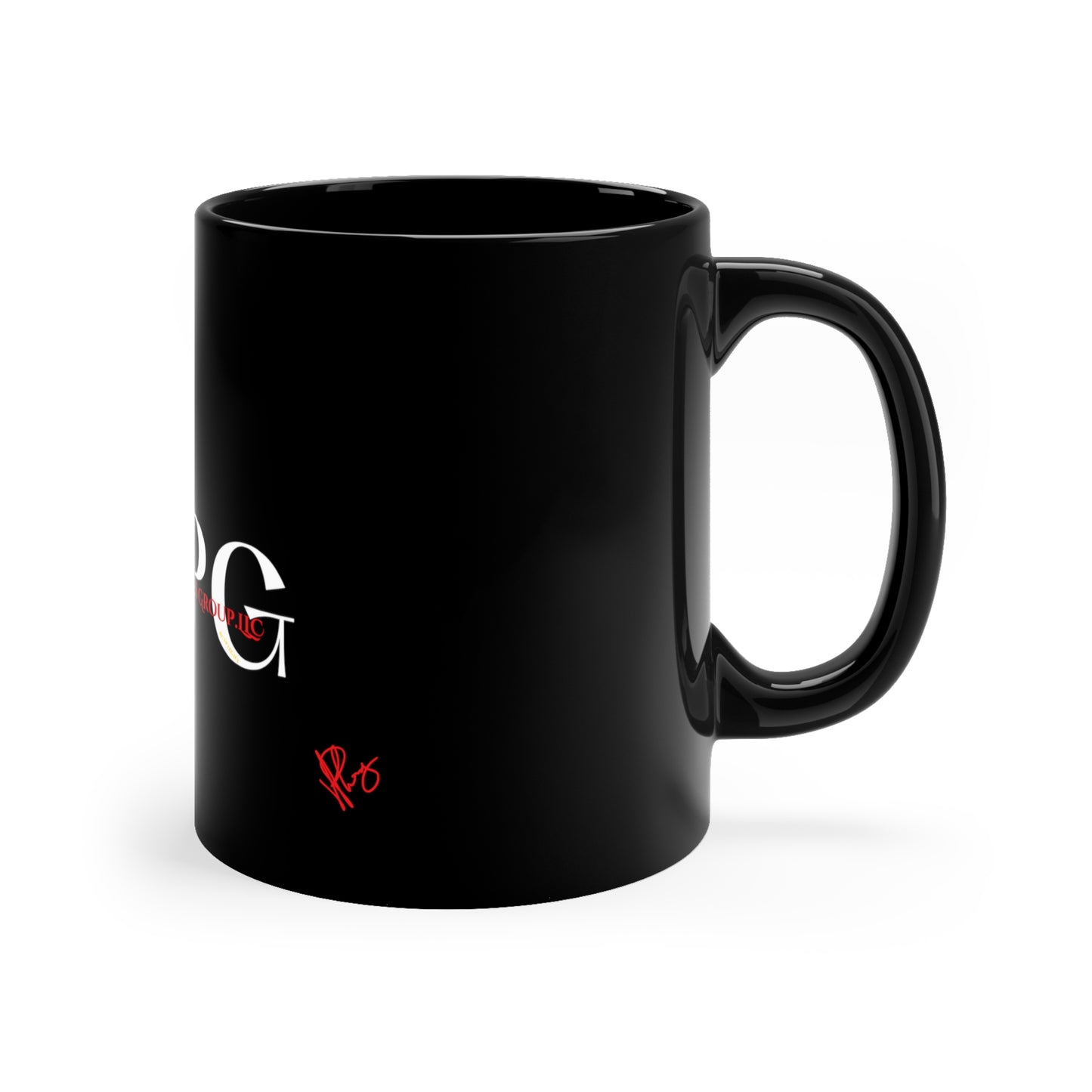 Sleek Style "TPPG Logo Brand" Designer Style from the "TPPG-Apparels Brand" - 11oz Black Glossy Style Mug