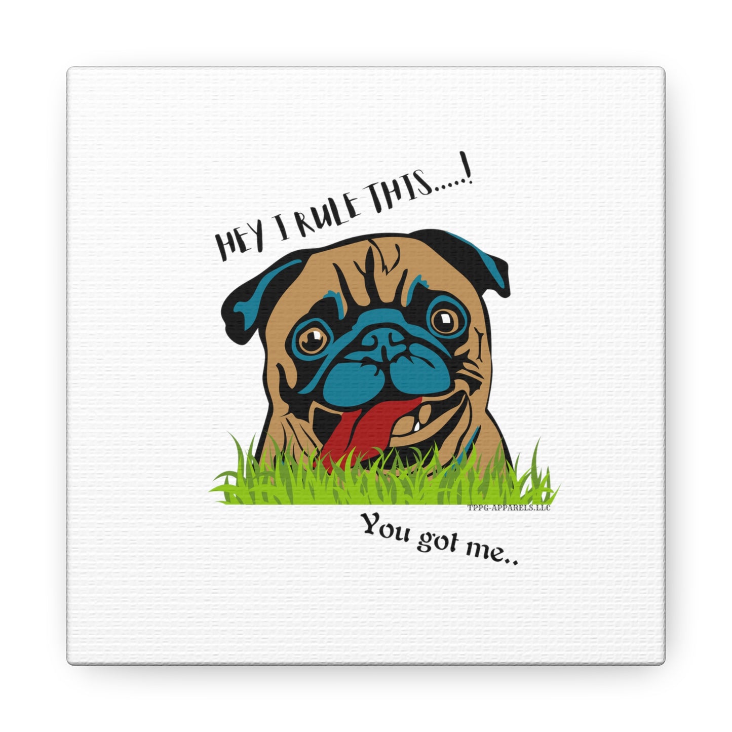 From our "TPPG Brand Pet Collection" ('HEY, I Rule This..")- Canvas Gallery Wraps - on White