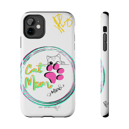 Guys Another one of our Cutest "Cat Mom" Pet Designs (in a White Base Color) Verision from the 'TPPG Collection' Line carries Several sizes of the "iPhone Series" Tough Phone Cases