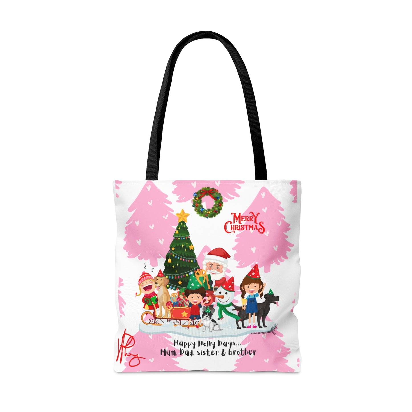 Stylish "Christmas/Holiday" Tote from the "TPPG-Apparels" Brand Tote in 3ct. different sizes. Always handy for any carrying all things necessary for any casual occasion.