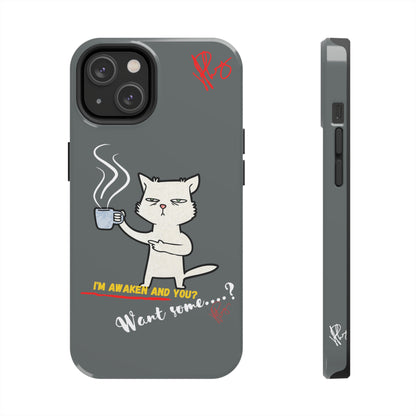 Another Lovely Grey - Cutie "Coffee Cat" Pet Design Verision from the 'TPPG Collection' Line carries Several sizes of the "iPhone Series" Tough Phone Cases