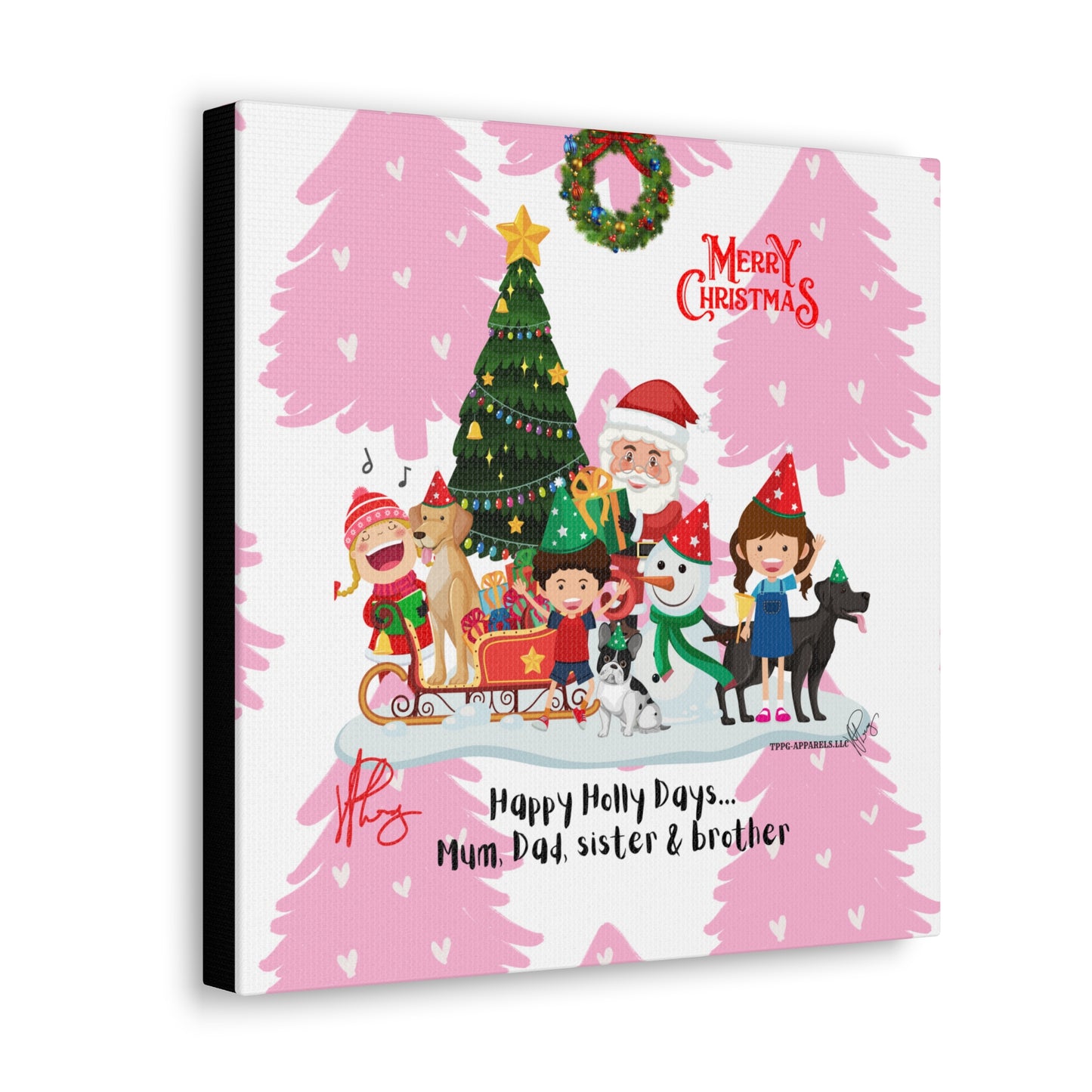 Holidays Time-"TPPG Brand Christmas Collection" - Canvas Gallery Wraps "- in Bold  familiar colors