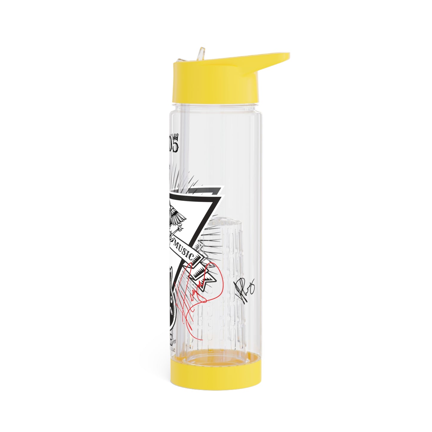 Copy of This cute clear 25oz 'Z2050 Rock Music' Style Design.. INFUSER Water Bottle by the "TPPG-Apparels Brand" Z2050 Collection