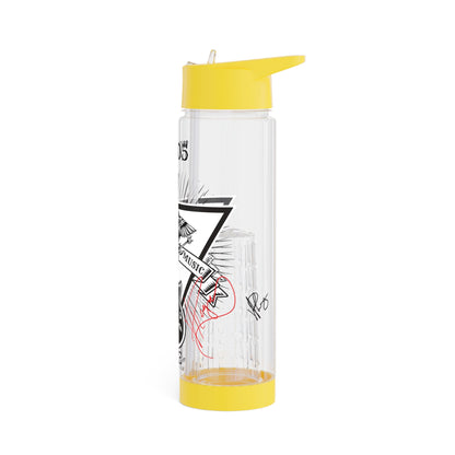 Copy of This cute clear 25oz 'Z2050 Rock Music' Style Design.. INFUSER Water Bottle by the "TPPG-Apparels Brand" Z2050 Collection