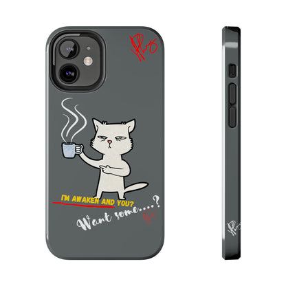 Another Lovely Grey - Cutie "Coffee Cat" Pet Design Verision from the 'TPPG Collection' Line carries Several sizes of the "iPhone Series" Tough Phone Cases