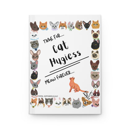 Our 150 Lined pgs/75 Sheets - Matte Hardcover (Pets/Ailurophile) Journal from the "TPPG_Apparels"- Brand Pet Collection