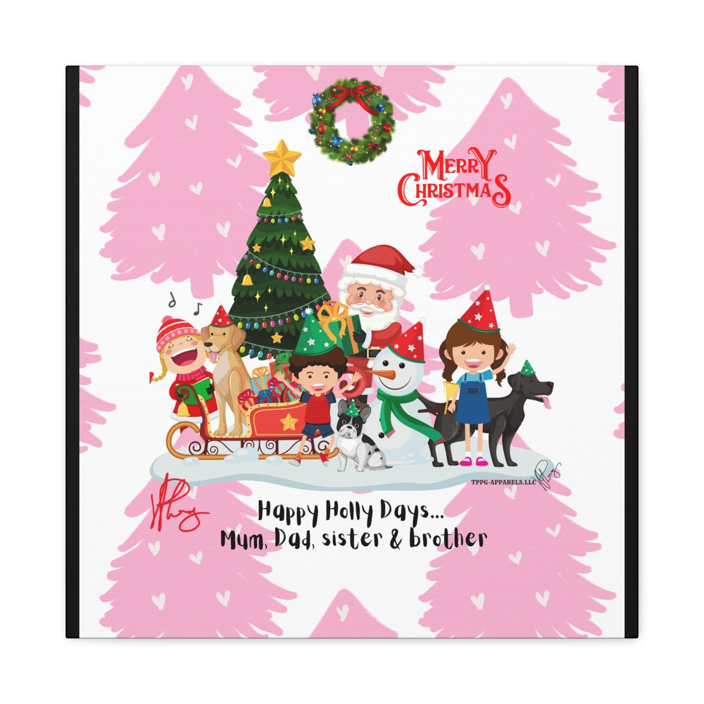 Holidays Time-"TPPG Brand Christmas Collection" - Canvas Gallery Wraps "- in Bold  familiar colors