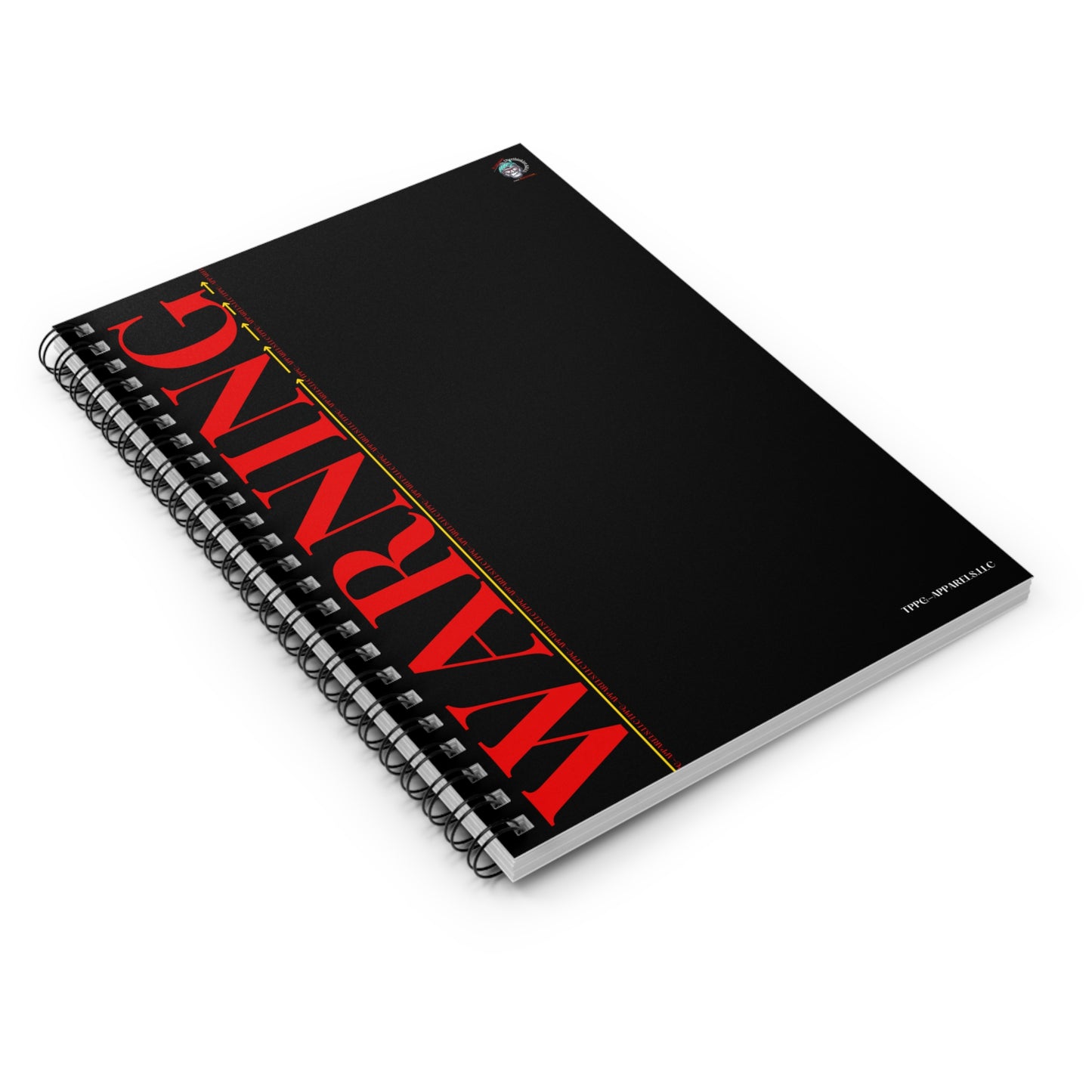 Spiral-Ruled Line Custom "Warning" Notebook