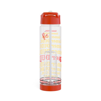 This awesomely cute clear 25oz ''TPPG Brand' Gamer Style Design.. INFUSER Water Bottle by the "TPPG-Apparels Brand" Collection