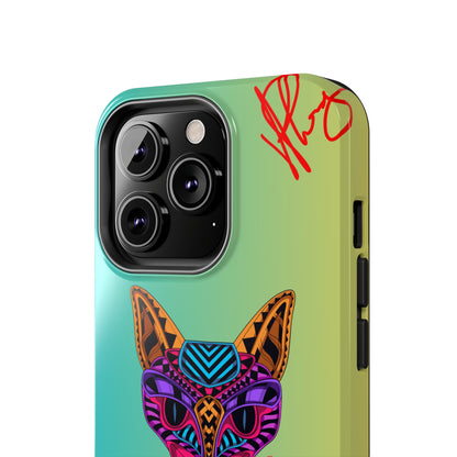 Pets Designed Phone Cases - iPhone/ Samsung Galaxy & GooglePixel ("Embrace Me.."1) (Green/Yellow Hue Color)