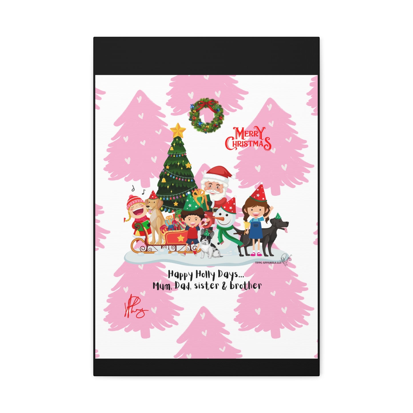 Holidays Time-"TPPG Brand Christmas Collection" - Canvas Gallery Wraps "- in Bold  familiar colors