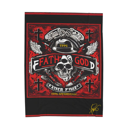 Plush "Father God Bikers" Blanket