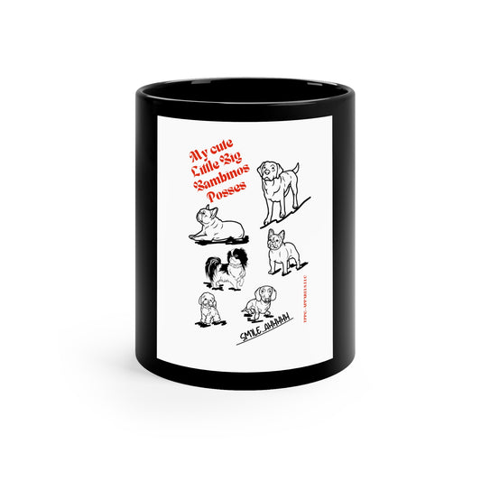 11oz Black "Cynophile Lovers" Glossy Finish Coffee/Tea Mug - from the 'TPPG-Apparels' Brand Collection