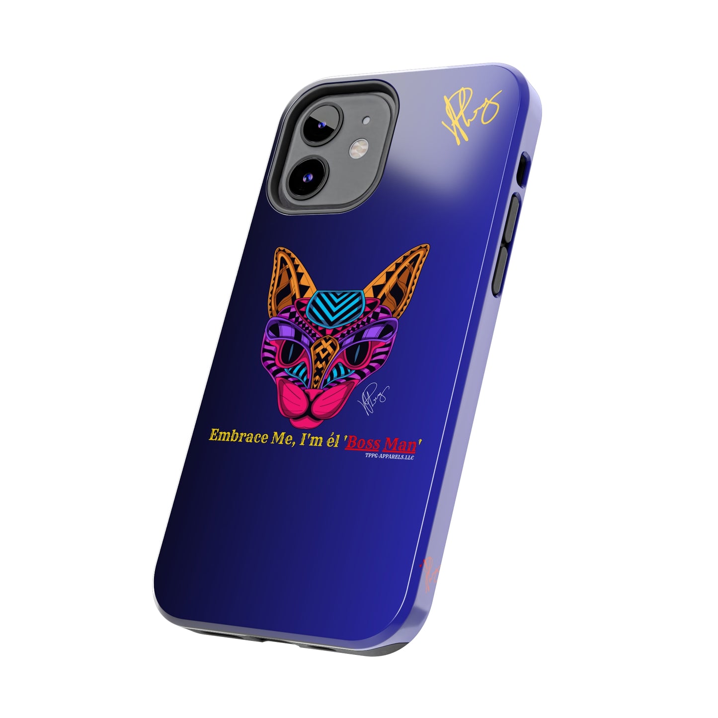 Cat Designs Phone Cases - iPhone/Samsung Galaxy & Google Pixel (Purple/Blue-Multi-Colored)