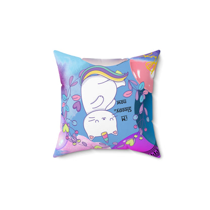 (Toddler/Kid) Spun Polyester Square Pillow (4 sizes-Lt. Blu Bgd) - By: "TPPG KIds Collection"